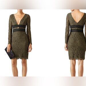 Diane von Furstenburg Green Lace Cutout Dress size 6